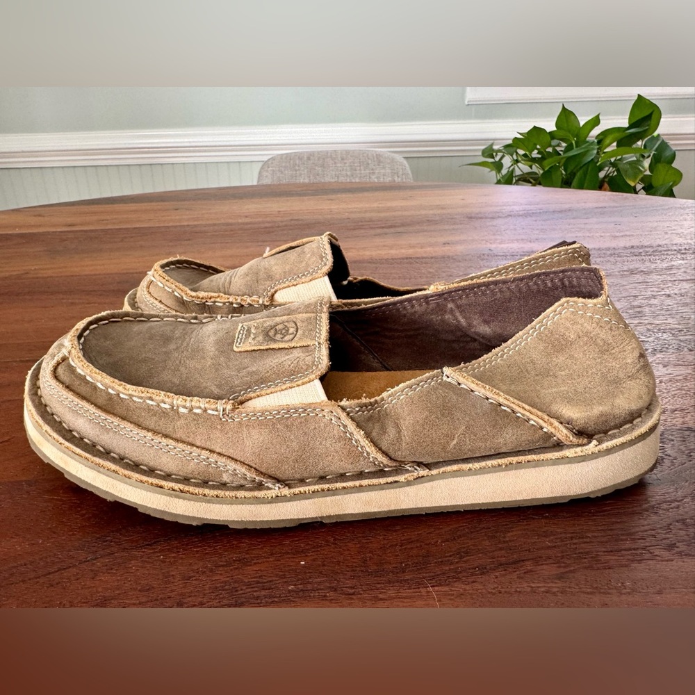 Ariat Cruiser Women's Brown Bomber Suede Slip-On Loafers